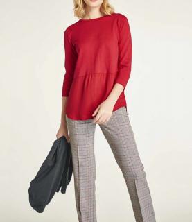 2-in-1-Feinstrickpullover rot