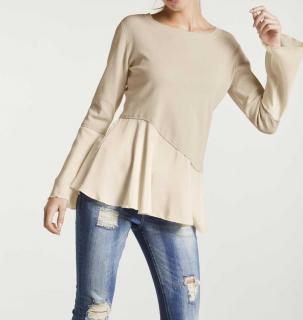 2-in-1-Pullover beige