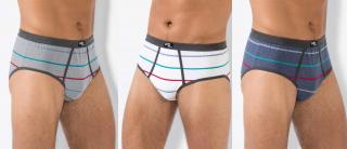 3-Tlg-Herren-Slip-Set grau-weiß-blau