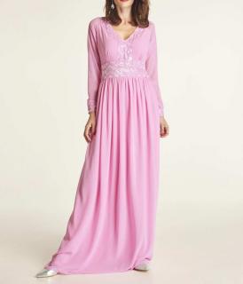 Abendkleid mit Pailletten pink