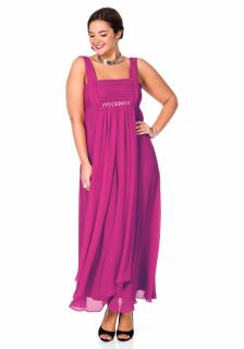 Abendkleid mit Strass fuchsia Gr. 22 (44)