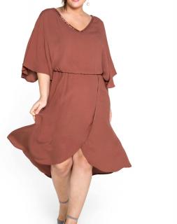 Abendkleid mitPailletteneinsatz marsala