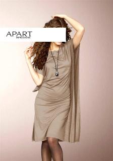 Asymmetrisches Kleid taupe Gr. 40