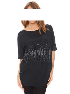 Bluse mit Strass schwarz