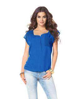 Bluse royalblau