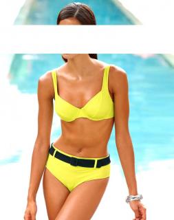 Body-Shaping-Bikini gelb-schwarz