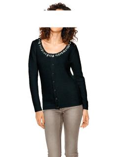 Cardigan mit Strass schwarz