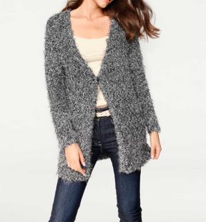 Cardigan silbergrau