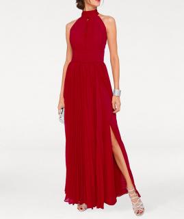 Chiffon-Abendkleid rot Gr. 42