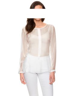 Chiffonbluse creme