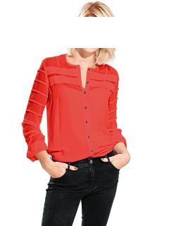 Chiffonbluse orange