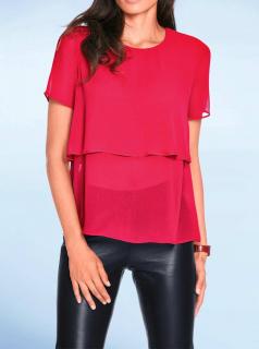 Chiffonbluse rot