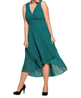 Chiffonkleid smaragd Gr. 48