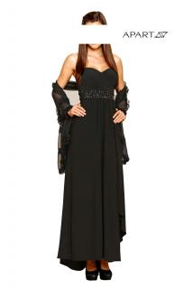 Corsagen-Abendkleid mit Strass schwarz