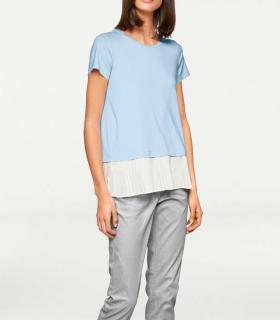 Designer-2-in-1-Shirt hellblau-weiß