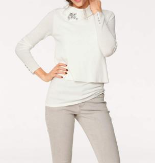 Designer-2-n-1-Pullover ecru