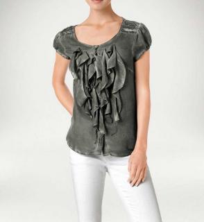 Designer-Bluse grau-used