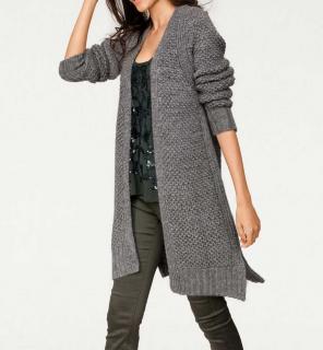 Designer-Cardigan silbergrau