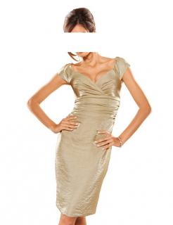 Designer-Cocktailkleid gold