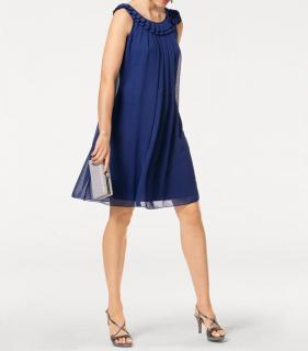 Designer-Cocktailkleid royalblau