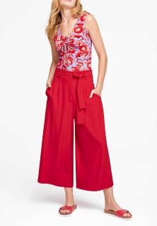 Designer-Culotte mit Gürtel rot