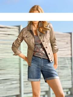 Designer-Jeansjacke metallic Gr. 40