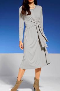 Designer-Jerseykleid grau