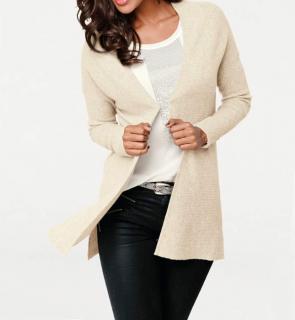 Designer-Kaschmir-Cardigan creme