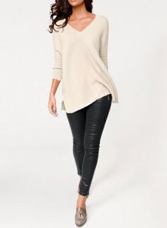 Designer-Kaschmir-Pullover creme