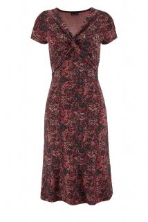 Designer-Kleid bordeaux-bunt