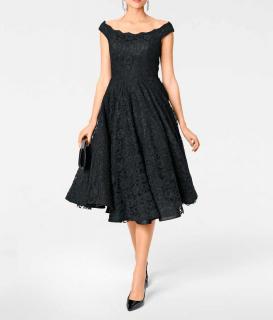 Designer-Kleid mit Petticoat schwarz