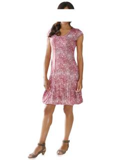 Designer-Kleid pink-weiß Gr. 34