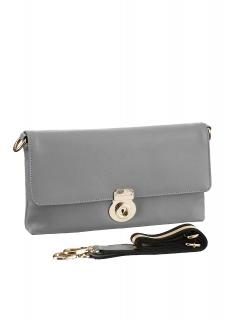 Designer-Leder-Clutch grau