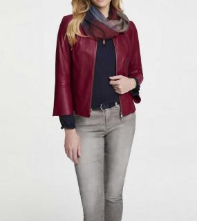 Designer-Lederjacke bordeaux