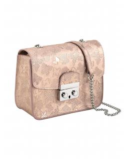 Designer-Ledertasche roségoldfarben