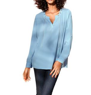 Designer-Longbluse hellblau