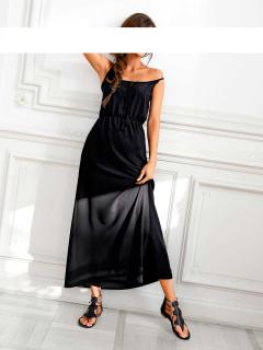 Designer-Maxikleid schwarz