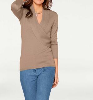 Designer-Merinowollepullover taupe