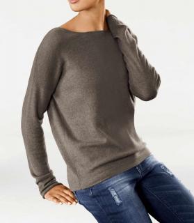 Designer-Oversized-Kaschmirpullover taupe