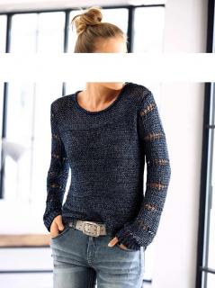 Designer-Pullover blau