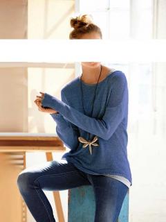 Designer-Pullover bleu