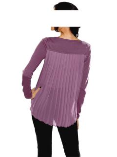 Designer-Pullover mit Chiffon mauve