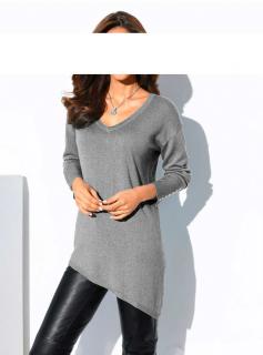 Designer-Pullover mit Kaschmir grau