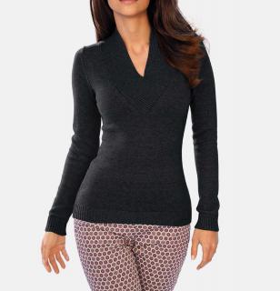 Designer-Pullover mit Kaschmir schwarz