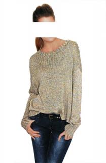 Designer-Pullover silber-gold