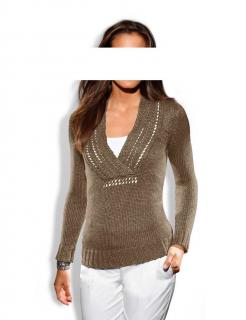 Designer-Pullover taupe