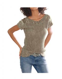 Designer-Pullover taupe Gr. 46