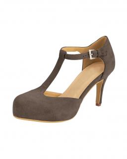 Designer-Pumps taupe