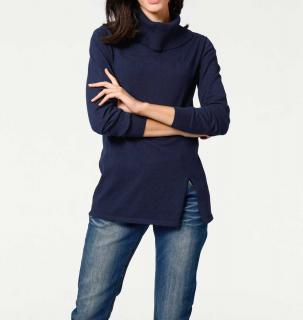 Designer-Rollkragenpullover marine