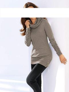 Designer-Rollkragenpullover taupe